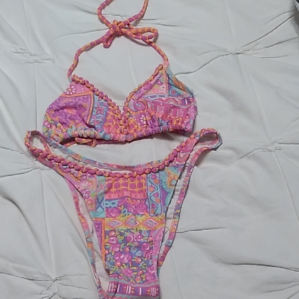 Colorful Patterned Bikini Set